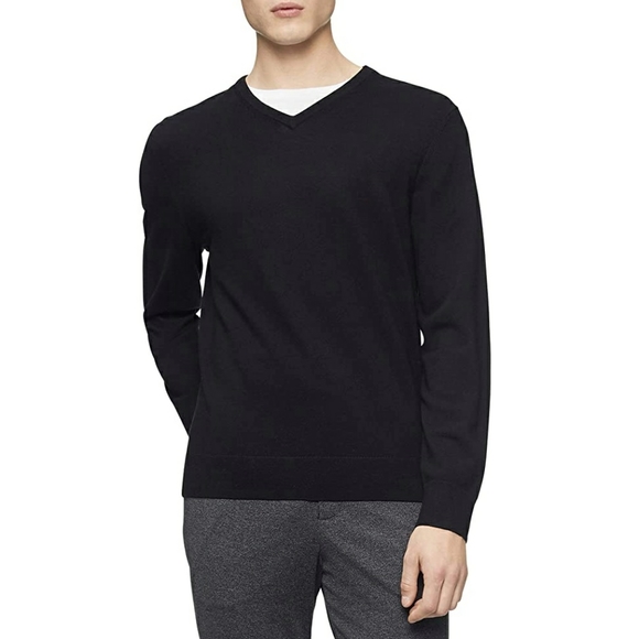 Calvin Klein Merino Wool V-Neck Sweater - Picture 6 of 6